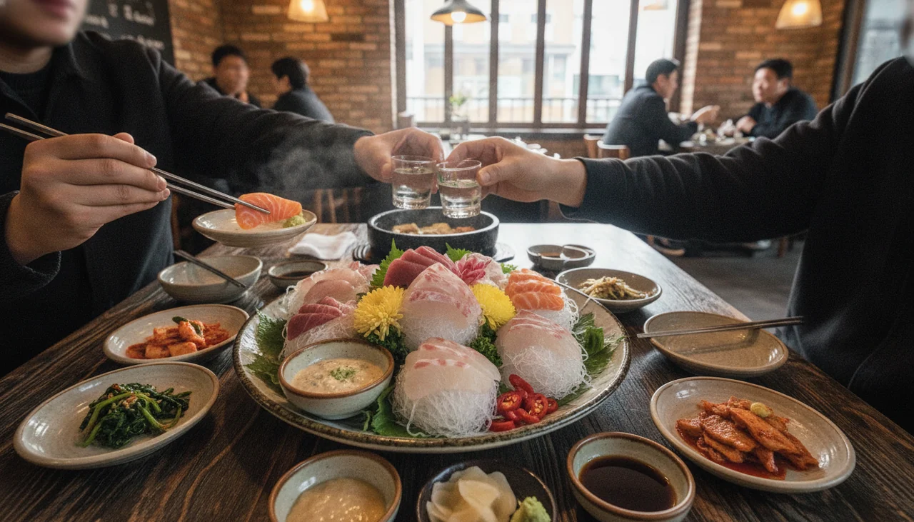 Fresh sashimi platter