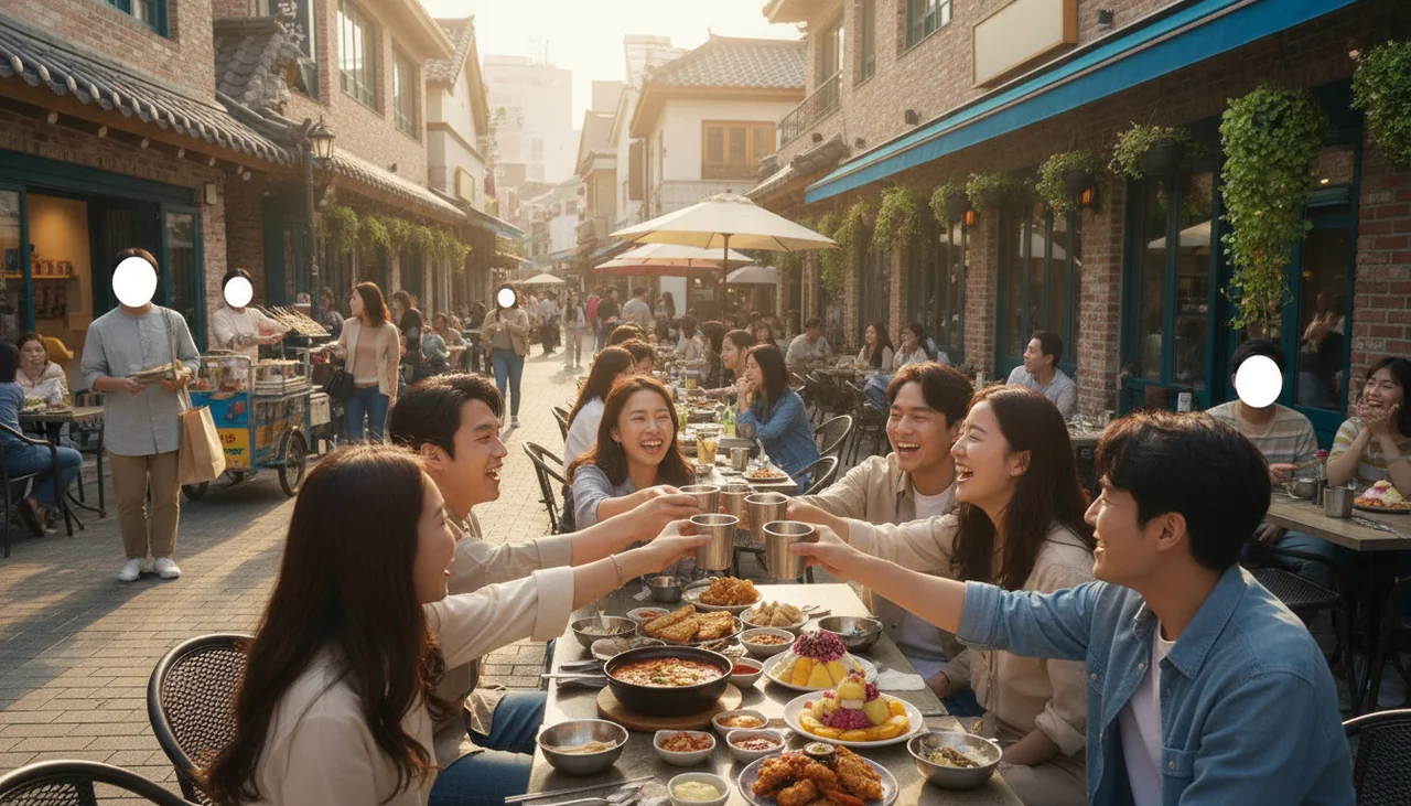 Vibrant Haeundae cafe street